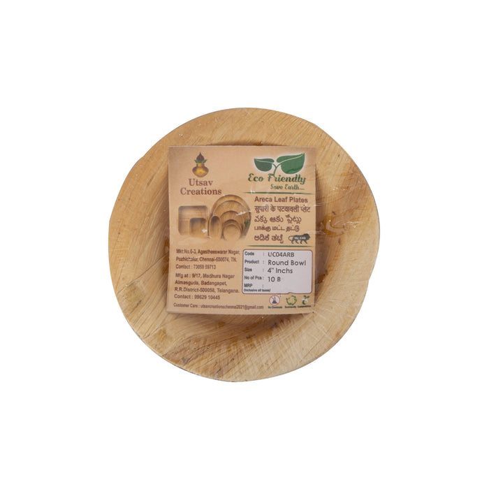 Areca Bowl & Plate | Areca Leaf Bowl/ Disposable Cups & Tray for Pooja