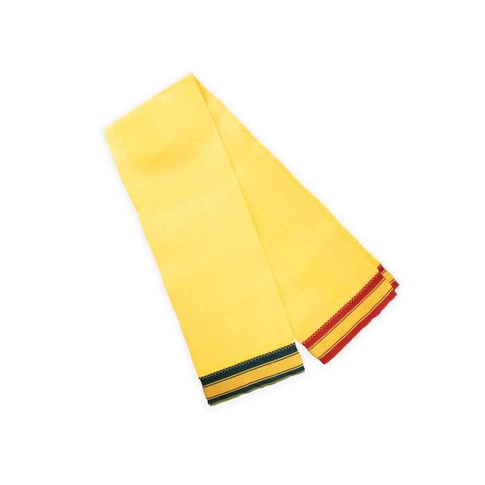 Angavastra - 4 Yards | Asha Pattu Kan Design Towel/ Kasavu Shawl/ Melmundu/ Uthareeyam for Men/ Assorted Colour