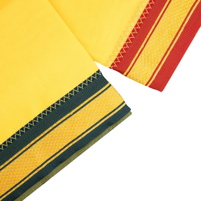 Angavastra - 4 Yards | Asha Pattu Kan Design Towel/ Kasavu Shawl/ Melmundu/ Uthareeyam for Men/ Assorted Colour