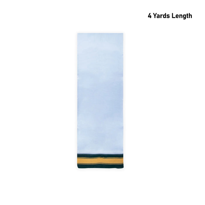 Angavastra - 4 Yards | Asha Pattu Kan Design Towel/ Kasavu Shawl/ Melmundu/ Uthareeyam for Men/ Assorted Colour