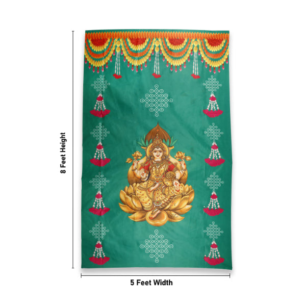 Screen Digital - 8 x 5 Feet | Cutain for Pooja Room/ Assorted Design