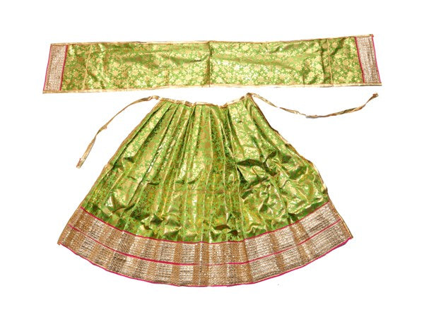 Amman Pavadai | Satin with Jari Border Mata Poshak/ Devi Vastra for Deity/ Assorted Colour