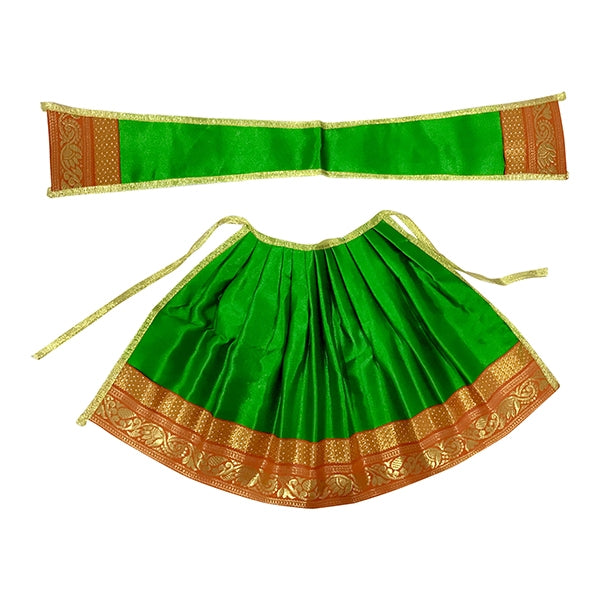 Amman Pavadai | Satin with Jari Border Mata Poshak/ Devi Vastra for Deity/ Assorted Colour