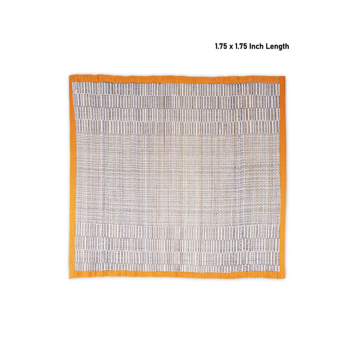 Handmade Mat - 1.75 x 1.75 Feet | Pooja Aasan / Kusha Mat for Meditation