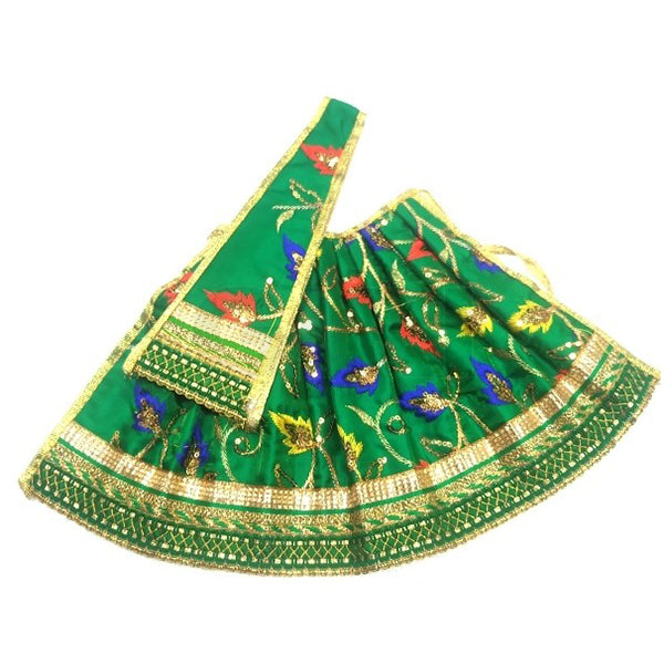 Amman Pavadai | Lehenga Patka/ Devi Poshak/ Satin Mata Dress for Deity/ Assorted Colour