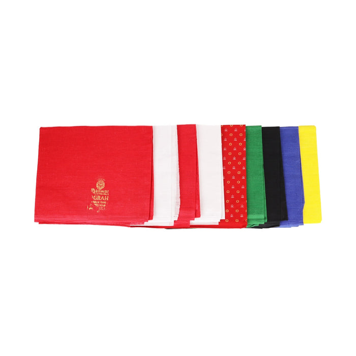 Navagraha Vastram Set - 1 Mtr | Navagraha Colour Clothes/ Cotton Navagraha Cloth Set for Deity