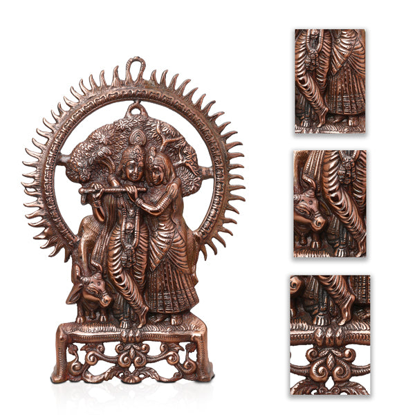 Radha Krishna Idol - 17 Inches | Showpiece | Radhe Krishna Statue for Puja | 960 Gms Approx