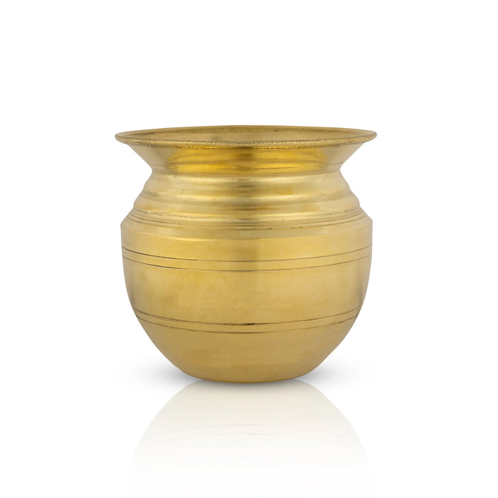 Brass Lota - 3.5 x 4 Inches | Brass Kalash/ Brass Chombu for Pooja