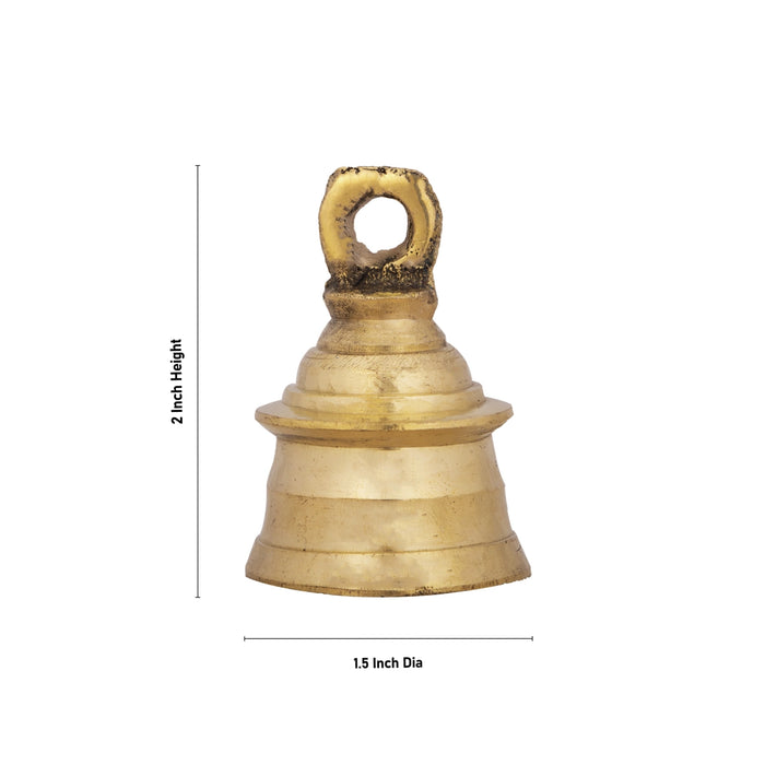 Brass Kavadi Bell - 2 x 1.5 Inches | Hanging Bell/ Door Bell for Pooja/ 40 Gms