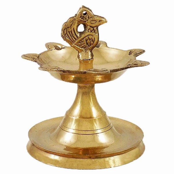 Brass Lamp | 7 Face Vilakku/ Brass Diya/ 7 Face Lamp for Pooja
