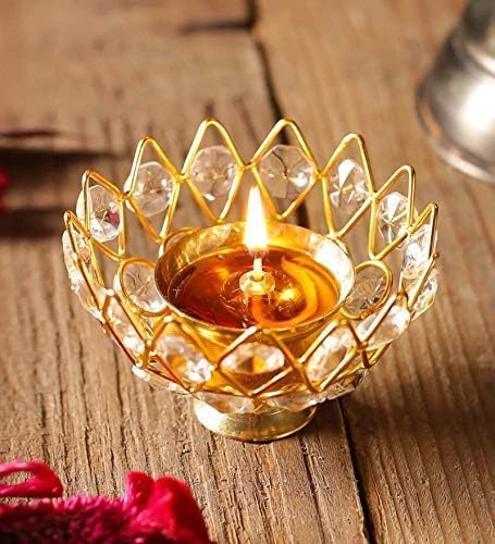 Crystal Lamp | Crystal Akhand Diya/ Crystal Vilakku for Home