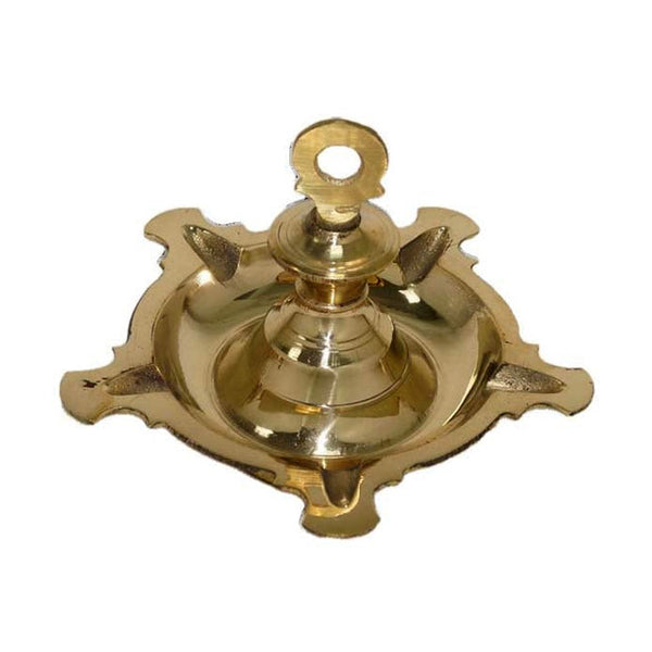 Brass Hanging Lamp | Hanging Deepam/ Latkan Lamp/ 5 Face Vilakku for Pooja