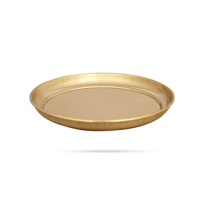Brass Plate - 0.25 x 5 Inches | Thali Plate/ Puja Plate for Home