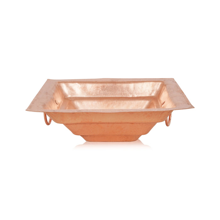GiriAus Havan Kund Without Stand - Copper - 10 X 10 Inch - 480 Grams | for Homam and Yagya/ 480gms