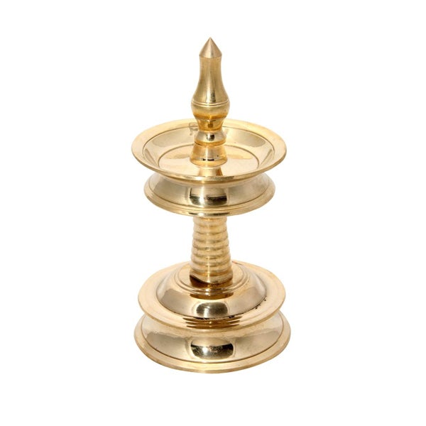Brass Kerala Lamp | Nila Vilakku/ KuthuVilakku/ Brass Diya for Pooja
