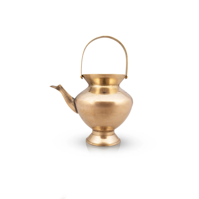 Brass Kindi - 3.5 x 4 Inches | Brass Kamandalam/ Brass Kalash for Pooja