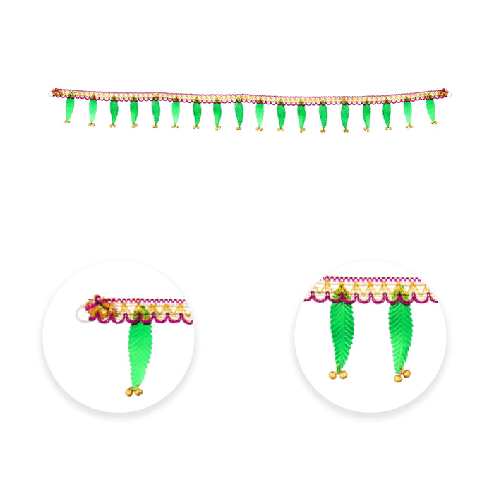 Neem Leaf Toran – 25 Inches | Plastic Thoranam for Home Decor