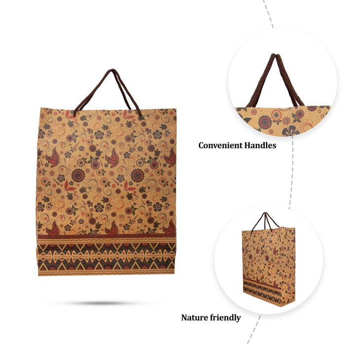 Paper Bag - 10.25 x 12.5 x 4 Inches | Gift Bag/ Carry Bag for Wedding