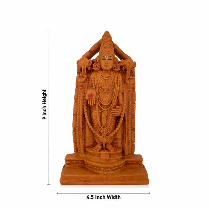 Balaji Murti - 9 x 4.5 Inches | Wooden Polish Balaji Statue/ Balaji Idol for Pooja