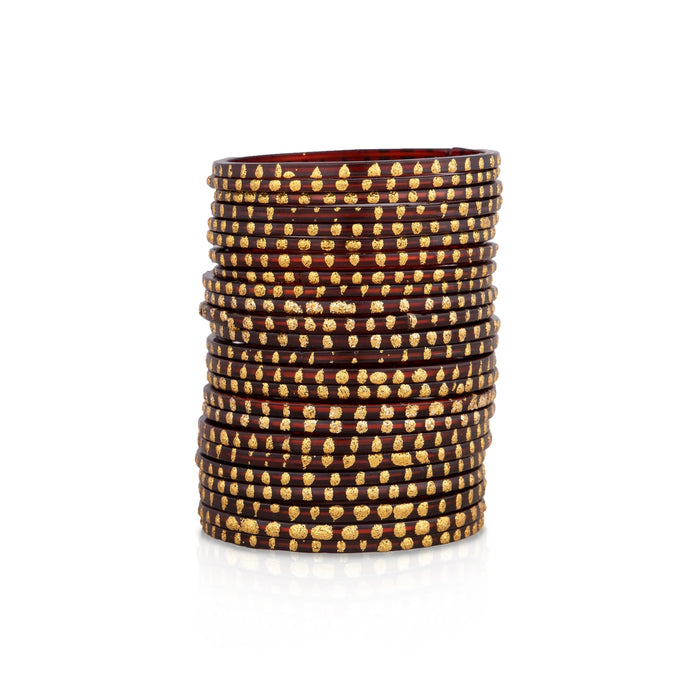 Glass Bangles - Size 2 X 2 Inches | 2 Dozen/ Glass Chudi/ Glass Jewelry For Traditional Wear
