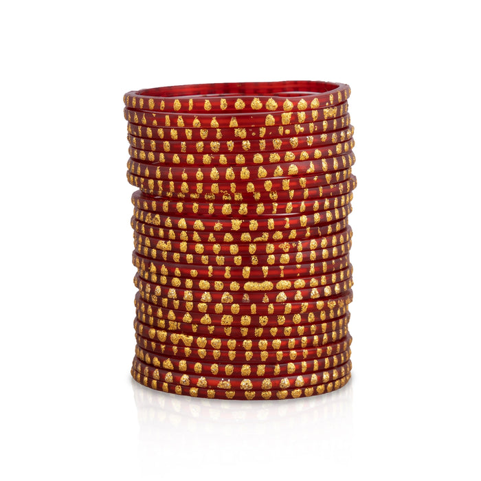Glass Bangles - Size 2 X 2 Inches | 2 Dozen/ Glass Chudi/ Glass Jewelry For Traditional Wear