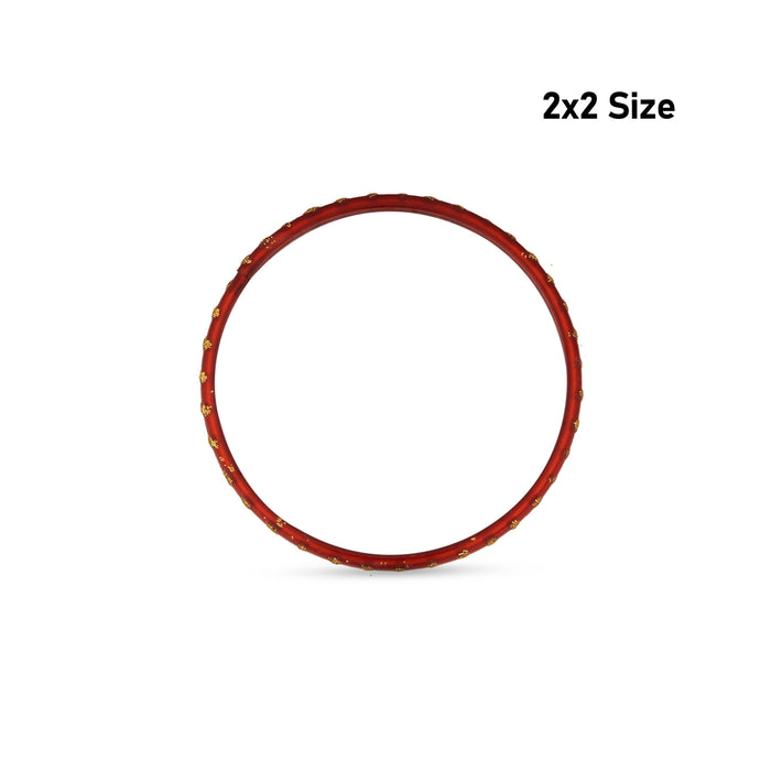 Glass Bangles - Size 2 X 2 Inches | 2 Dozen/ Glass Chudi/ Glass Jewelry For Traditional Wear