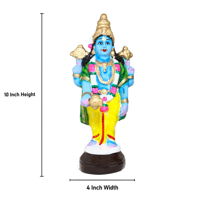 Meenakshi Kalyanam Clay Golu Bommai Set - 10 X 4 Inches | Navratri Gombe/ Giri Golu Doll For Navaratri Decor