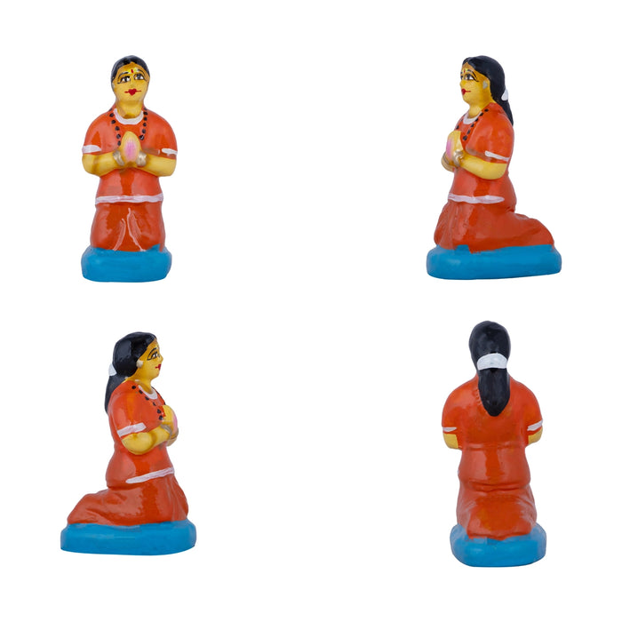 Ayyappan Pooja Clay Golu Bommai Set - 12 x 7.5 Inches | Giri Golu Doll/ Navaratri Golu Bomma/Gombe/Bommai