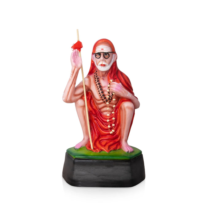 Maha Periyava Statue Paper Mache Golu Bommai - 10 X 6 Inches | Navratri Gombe/ Golu Doll For Navaratri Decor