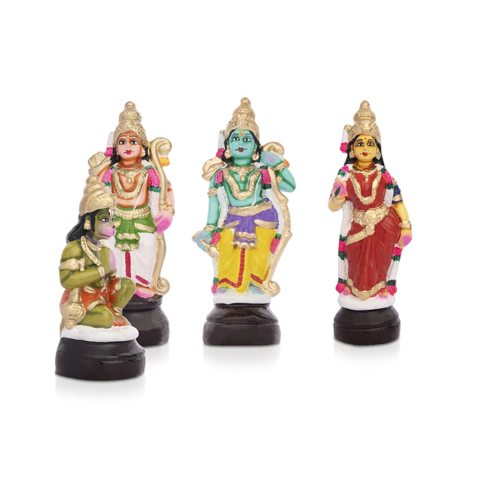 Ramar Clay Golu Bommai Set - 9 x 3.5 Inches | Giri Golu Doll/ Navaratri Golu Bomma/Gombe/Bommai