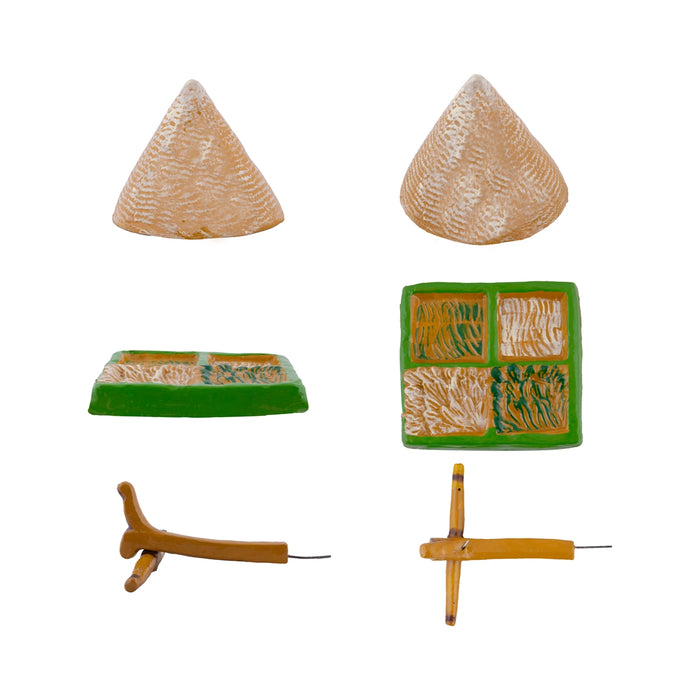 Vivasayam Clay Golu Bommai Set - 5.5 x 8 Inches | Giri Golu Doll/Navaratri Golu Bomma/Gombe/Bommai