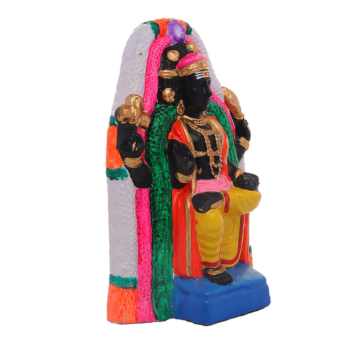 Dakshina Murthy Clay Golu Bommai - 9 x 6.5 Inches | Giri Golu Doll/ Navaratri Golu Bomma/Gombe/Bommai