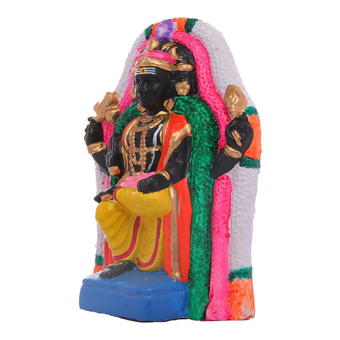 Dakshina Murthy Clay Golu Bommai - 9 x 6.5 Inches | Giri Golu Doll/ Navaratri Golu Bomma/Gombe/Bommai