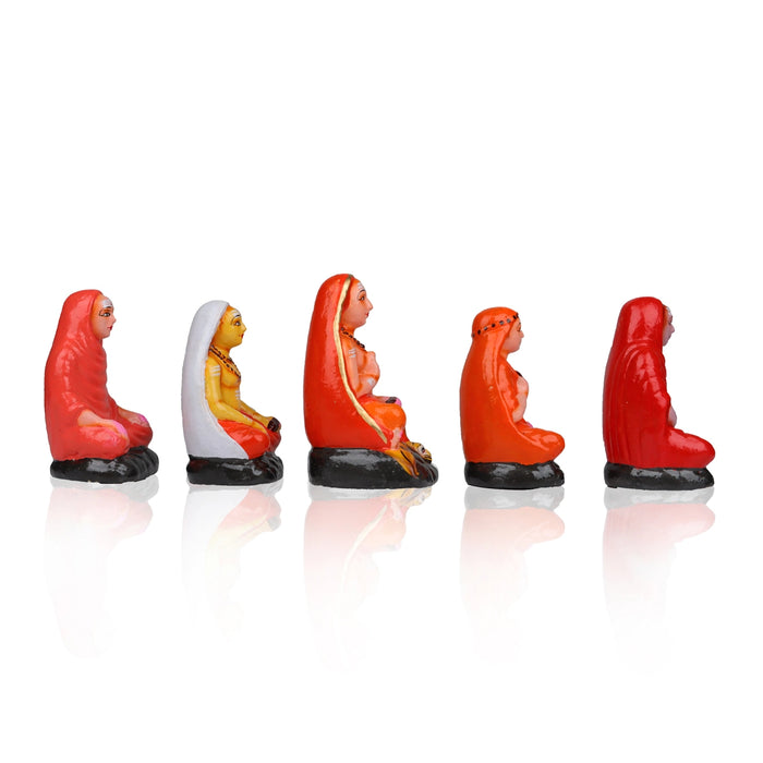 Adi Shankara Clay Golu Bommai Set - 9 x 6 Inches | Giri Golu Doll/ Navaratri Golu Bomma/Gombe/Bommai