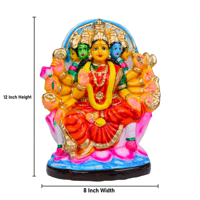 Gayatri Devi Clay Golu Bommai - 12 x 8 Inches | Giri Golu Doll/ Navaratri Golu Bomma/Gombe/Bommai