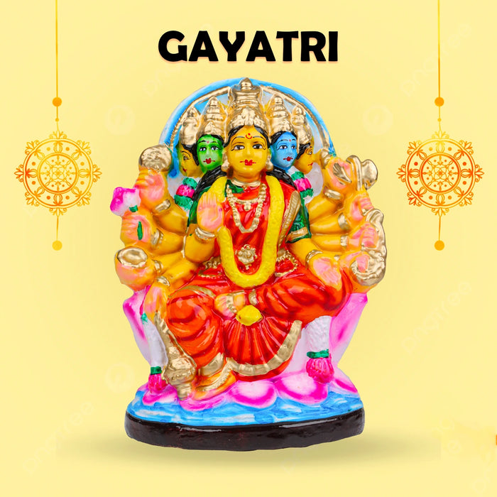Gayatri Devi Clay Golu Bommai - 12 x 8 Inches | Giri Golu Doll/ Navaratri Golu Bomma/Gombe/Bommai