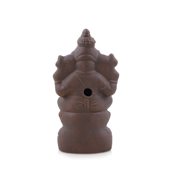 Eco Friendly Ganapati Idol - 7 x 4 Inches | Clay Ganesha Idol/ Ganesh Chaturthi Decoration