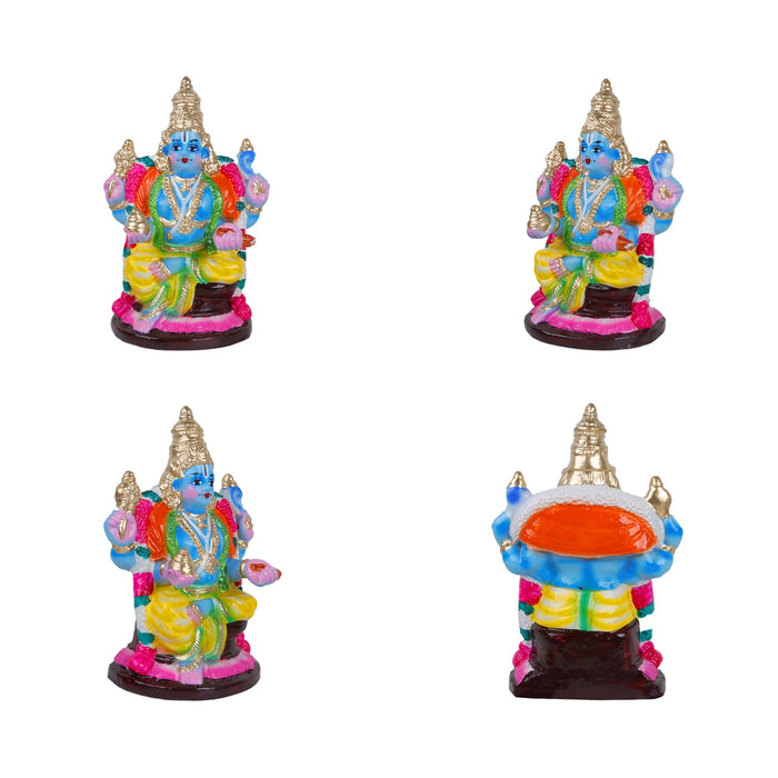 Dhanvantari Murti Clay Golu Bommai Set - 12 X 7.5 Inches | Navratri Gombe/ Golu Doll For Navaratri Decor