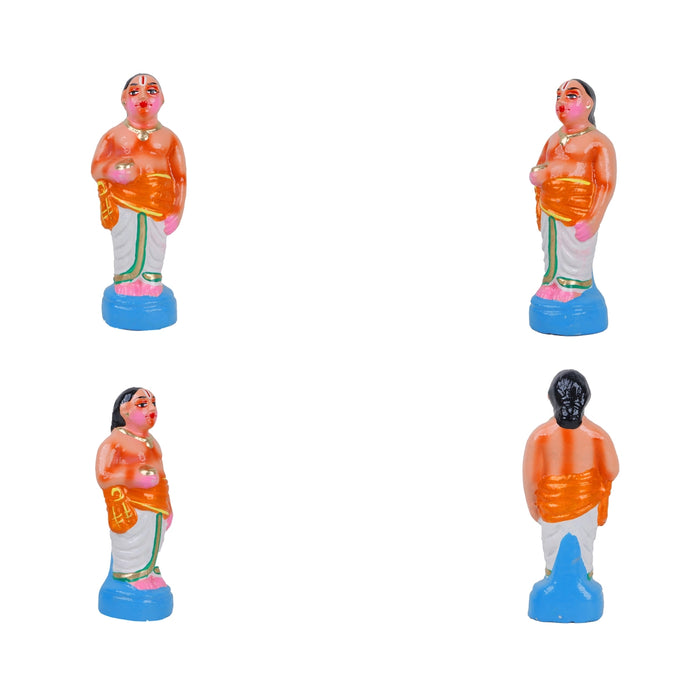 Dhanvantari Murti Clay Golu Bommai Set - 12 X 7.5 Inches | Navratri Gombe/ Golu Doll For Navaratri Decor