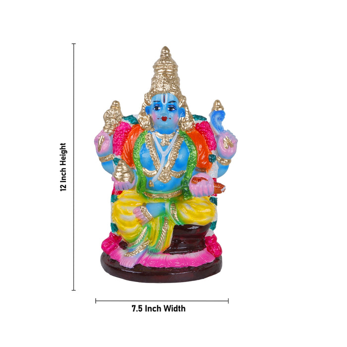 Dhanvantari Murti Clay Golu Bommai Set - 12 X 7.5 Inches | Navratri Gombe/ Golu Doll For Navaratri Decor