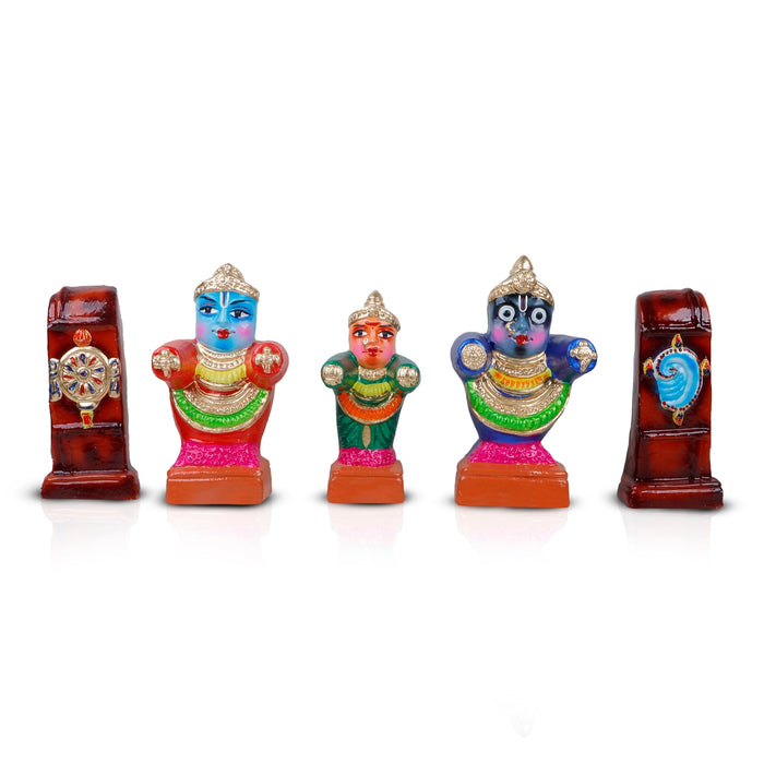 Puri Jagannath Clay Golu Bommai Set - 9 X 3.5 Inches | Navratri Gombe/ Golu Doll For Navaratri Decor