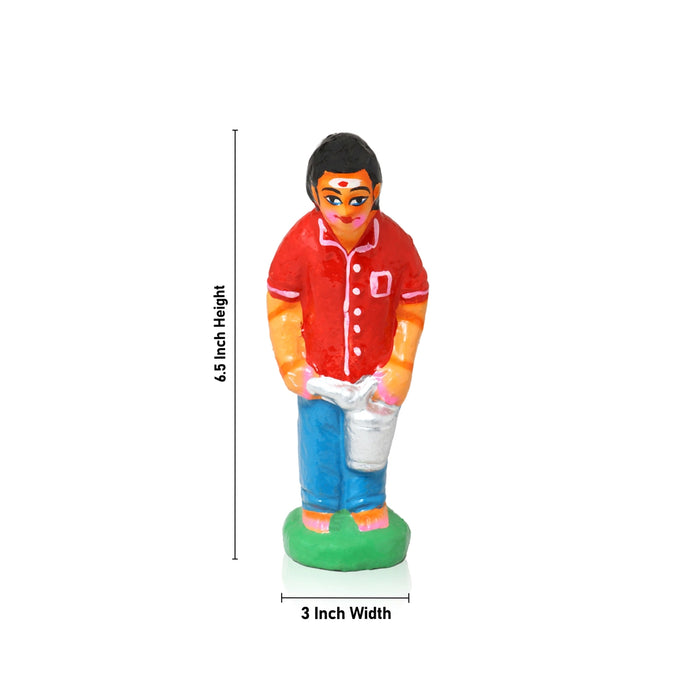Food Clay Golu Bommai Set - 6.5 x 3 Inches | Giri Golu Doll/ Navaratri Golu Bomma/Gombe/Bommai