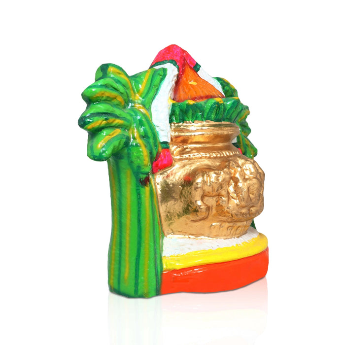 Kumba Kalasam Clay Golu Bommai - 9 X 10.5 Inches | Navratri Gombe/ Giri Golu Doll For Navaratri Decor