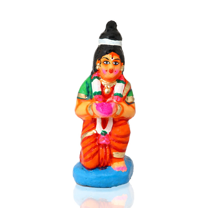Rameshwaram Pooja Clay Golu Bommai Set - 8 x 3 Inches | Giri Golu Doll/ Navaratri Golu Bomma/Gombe/Bommai