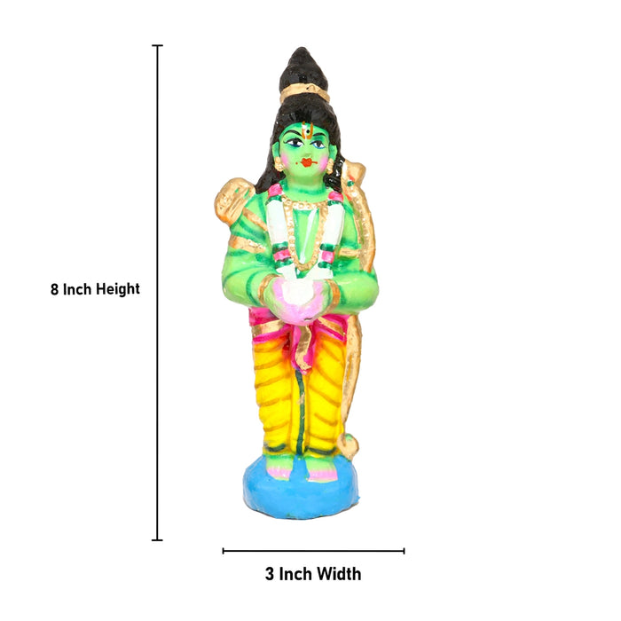 Rameshwaram Pooja Clay Golu Bommai Set - 8 x 3 Inches | Giri Golu Doll/ Navaratri Golu Bomma/Gombe/Bommai