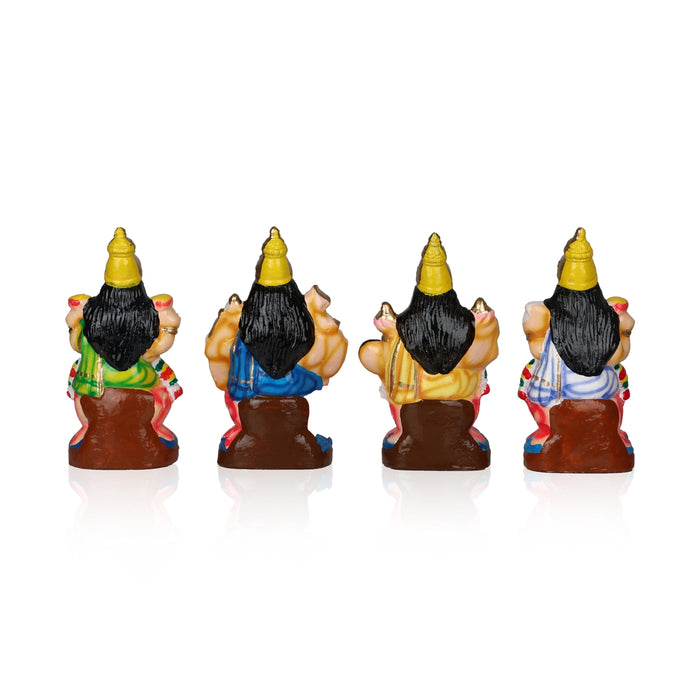 Ashtalakshmi Clay Golu Bommai Set - 7.5 x 3.5 Inches | Giri Golu Doll/ Navaratri Golu Bomma/Gombe/Bommai