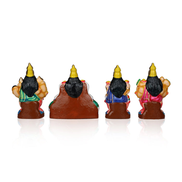 Ashtalakshmi Clay Golu Bommai Set - 7.5 x 3.5 Inches | Giri Golu Doll/ Navaratri Golu Bomma/Gombe/Bommai