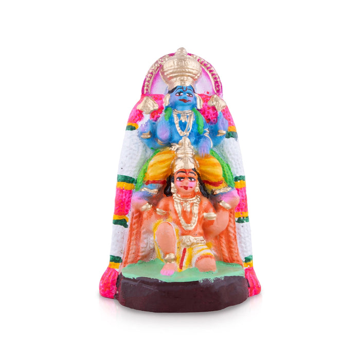 Garuda Vahana Clay Golu Bommai - 8 x 5 Inches | Giri Golu Doll/ Navaratri Golu Bomma/Gombe/Bommai