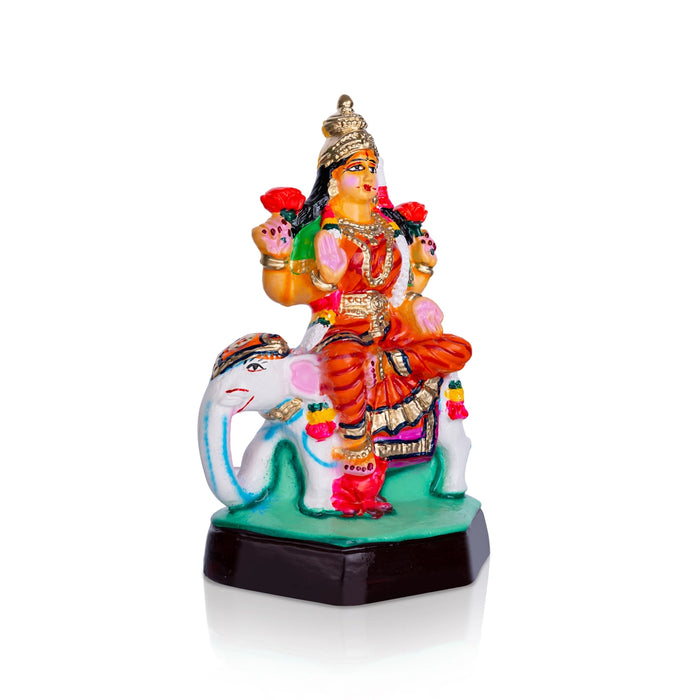 Lakshmi Idol Paper Mache Golu Bommai - 11 X 6 Inches | Navratri Gombe/ Giri Golu Doll For Navaratri Decor