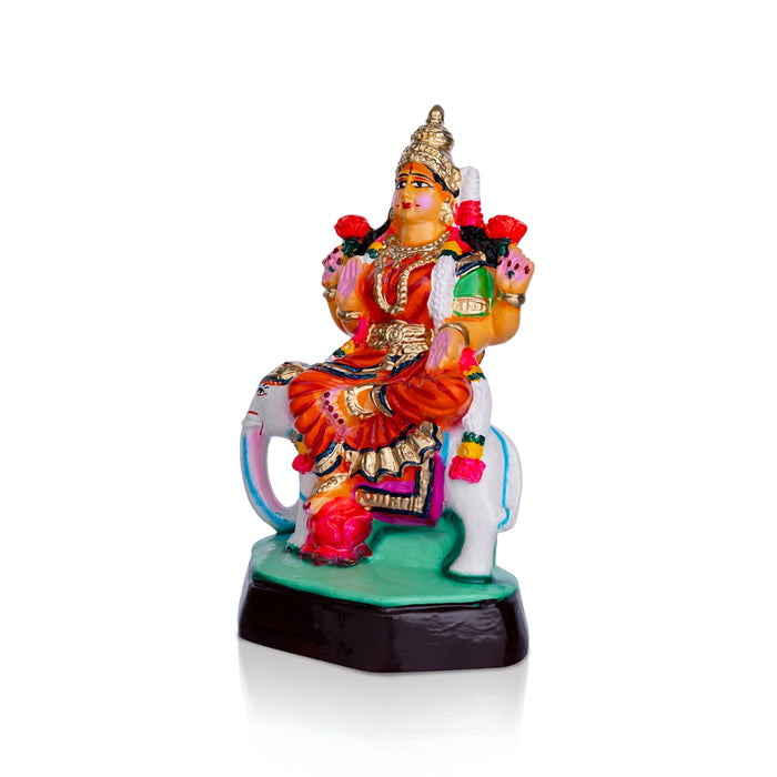 Lakshmi Idol Paper Mache Golu Bommai - 11 X 6 Inches | Navratri Gombe/ Giri Golu Doll For Navaratri Decor